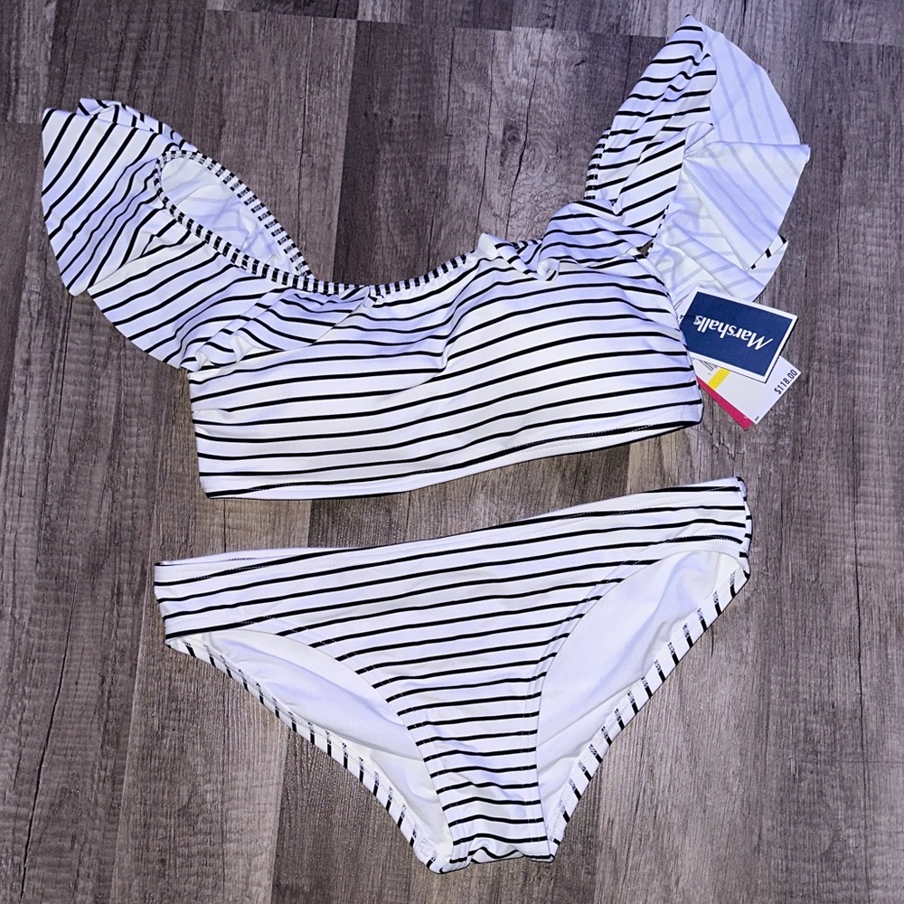 NWT Vince Camuto Striped Bikini
